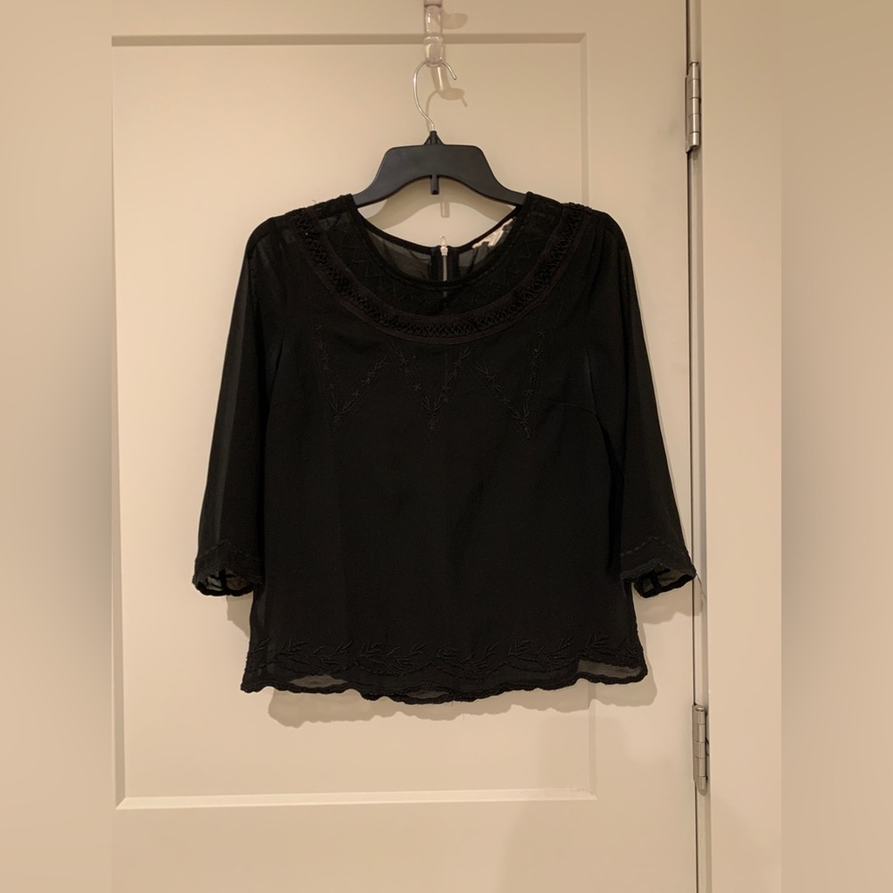 Sheer black top